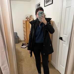 Nautica Black Women's Trench Coat